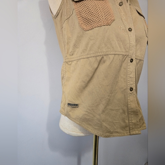 RALPH LAUREN 1967 Khaki Tan Cotton Sleeveless Button-Up Safari Vest. Size Small - Picture 3 of 12
